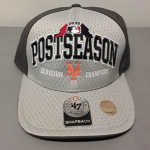 New York Mets 2015 "POSTSEASON" Hat Brand New with tags "one size fits all"